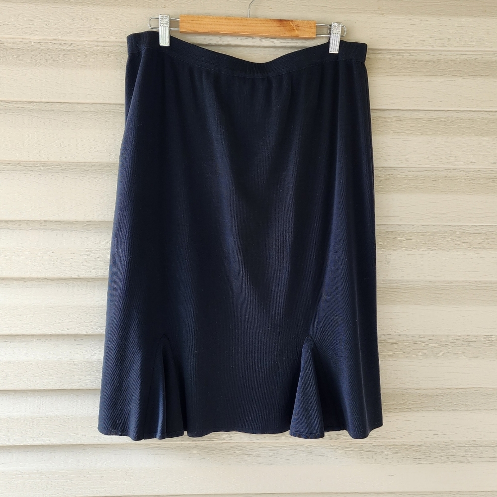 Ming Wang black jersey flip skirt XL